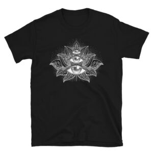 All Seeing Eye (B&W) - Psytrance.com - Short-Sleeve Unisex T-Shirt